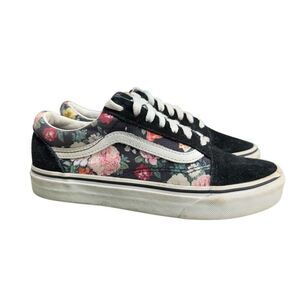 VANS Old Skool Off The Wall Floral Black Sneakers Shoes 500714 Women’s Size 6.5